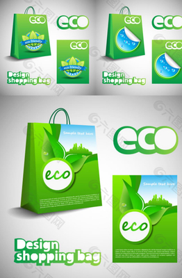 ECO綠色環(huán)保紙袋包裝設(shè)計(jì)圖片